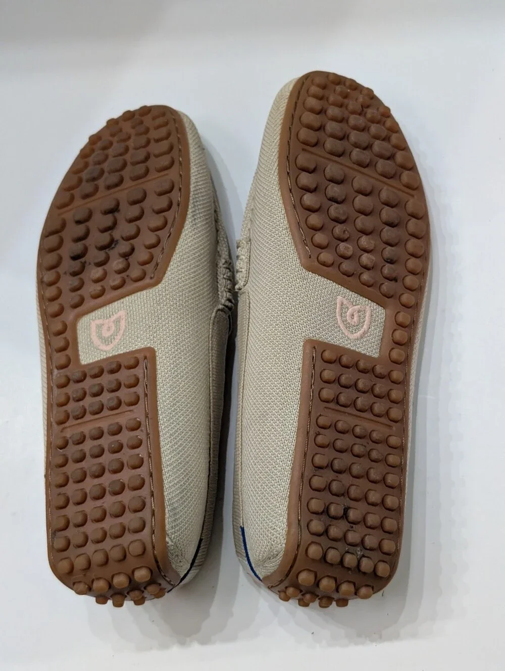 Rothy's Beige Canvas Penny Loafers